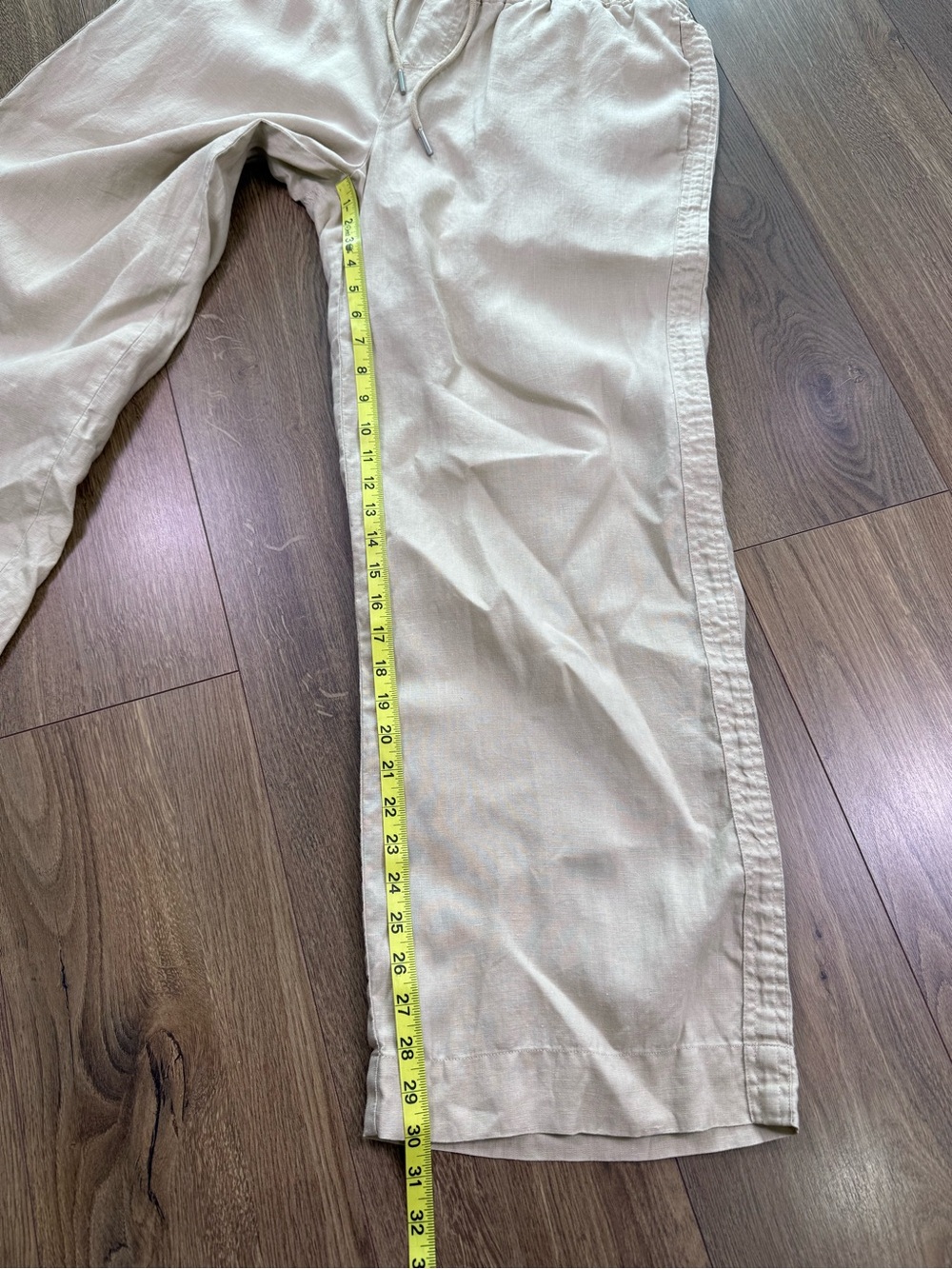 Quince 100% European Linen Wide Leg Pants Tan Size XL - Picture 8 of 8
